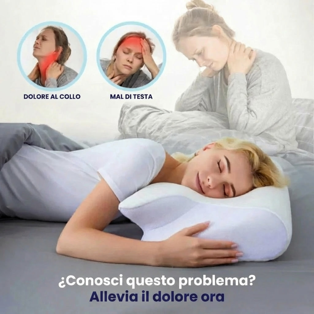 Cuscino cervicale ergonomico